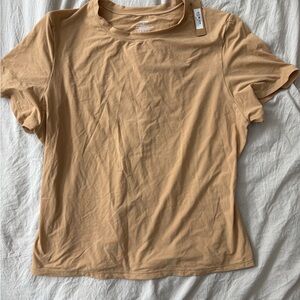 SKIMS Tan Crew Neck Tee